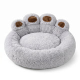PawCloud-Paw-Shaped Dog Bed — Ultra-Plush Calming Sofa Bed with Cushioned Back Support