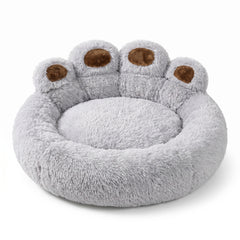 PawCloud-Paw-Shaped Dog Bed — Ultra-Plush Calming Sofa Bed with Cushioned Back Support