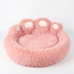 PawCloud-Paw-Shaped Dog Bed — Ultra-Plush Calming Sofa Bed with Cushioned Back Support