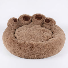 PawCloud-Paw-Shaped Dog Bed — Ultra-Plush Calming Sofa Bed with Cushioned Back Support
