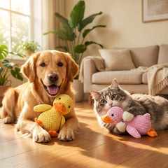 QuackMate-Duck Dog Toy — Durable Corduroy Chew & Play Toy for Dogs of All Sizes