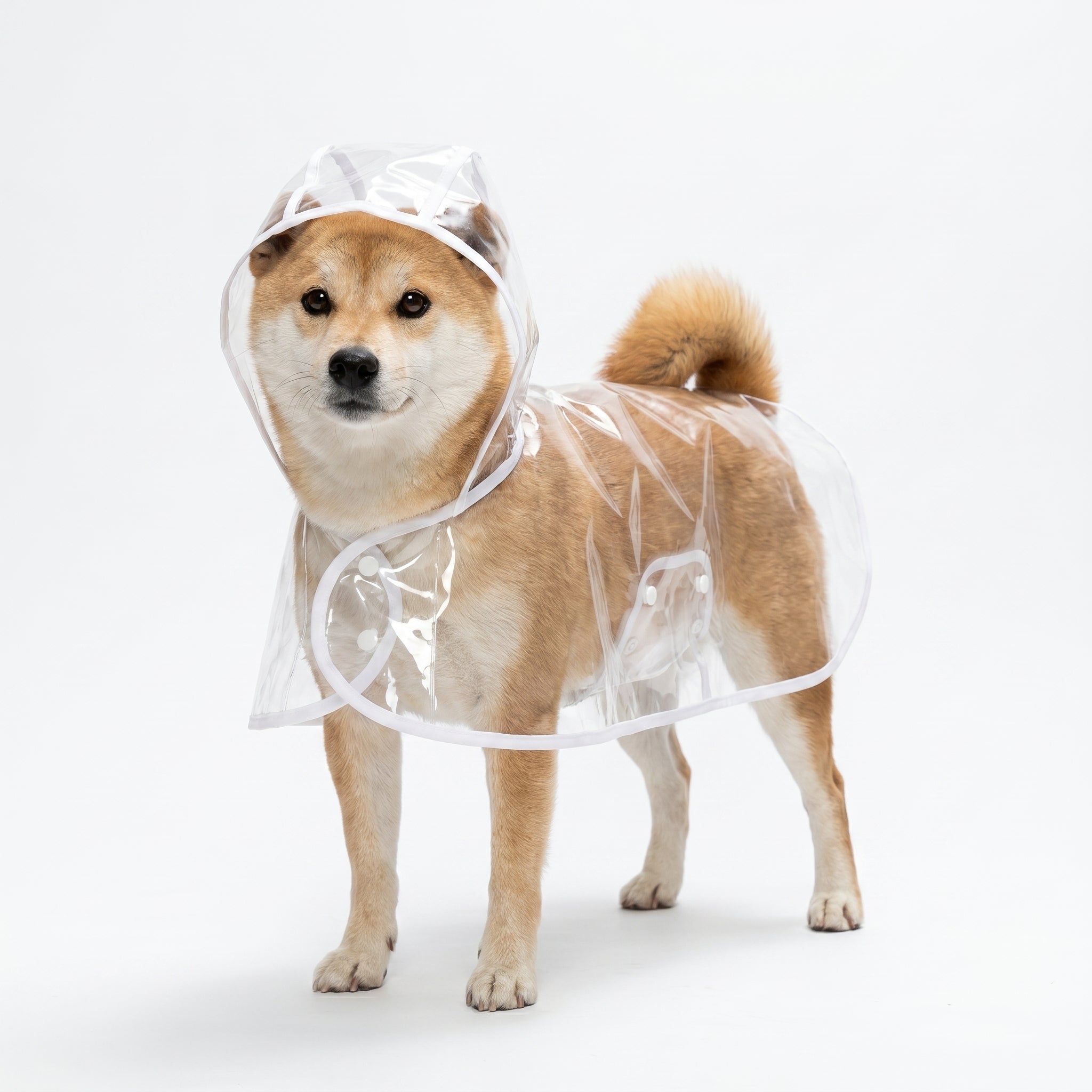 ClearShield-Transparent Dog Raincoat — Lightweight Waterproof Hood & Cape for Dogs of All Sizes