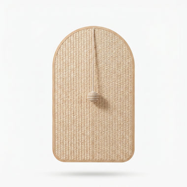 ScratchArch — Wall-Mounted Sisal Cat Scratcher — Natural Rope Scratch Pad with Interactive Toy Ball