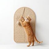ScratchArch — Wall-Mounted Sisal Cat Scratcher — Natural Rope Scratch Pad with Interactive Toy Ball