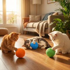 ScratchSphere-Natural Sisal Cat Scratch Ball — 10cm Interactive Claw Care Toy in 6 Colors