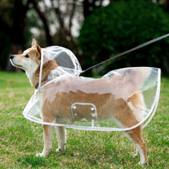 ClearShield-Transparent Dog Raincoat — Lightweight Waterproof Hood & Cape for Dogs of All Sizes