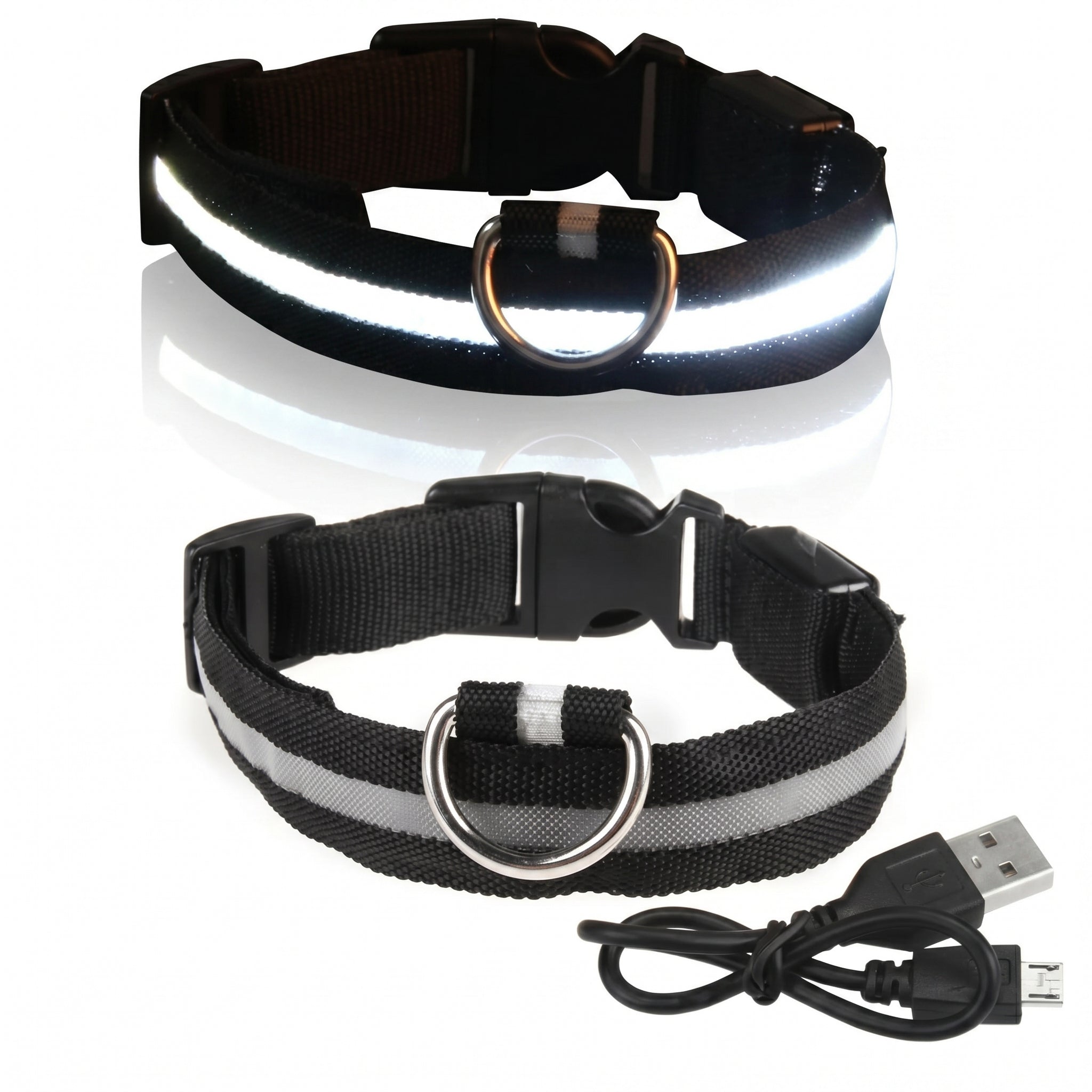 GlowGuard-LED Dog Safety Collar — Rechargeable Night Visibility Collar in 7 Vibrant Colors