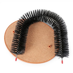 GroomArch — Self-Grooming Cat Arch Brush — Interactive Bristle Massage & Scratching Station with Sisal Base