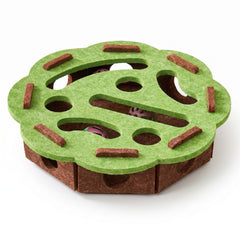 HuntMaze - Interactive Cat Puzzle Toy — Multi-Hole Chase & Capture Felt Activity Board for Indoor Cats