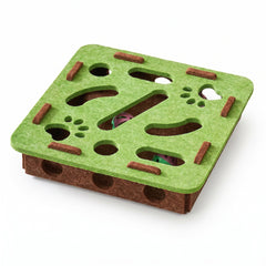 HuntMaze - Interactive Cat Puzzle Toy — Multi-Hole Chase & Capture Felt Activity Board for Indoor Cats